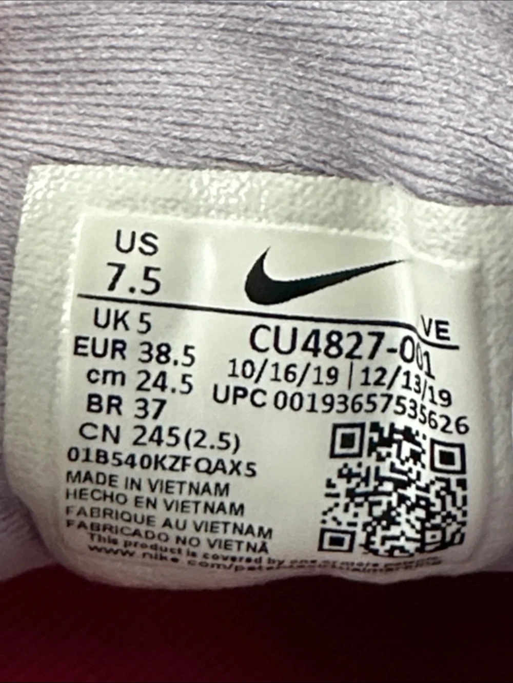 Nike Quest 2 Vast Grey Digital Pink Women’s Running Shoes Size 7.5